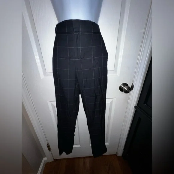 Banana Republic Women’s 2 Avery Blue Windowpane Plaid Crop Trouser Dress Pant XS - Picture 11 of 16